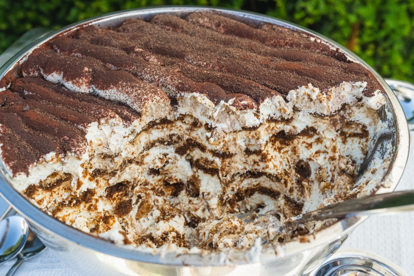 Tiramisu served from the bowl